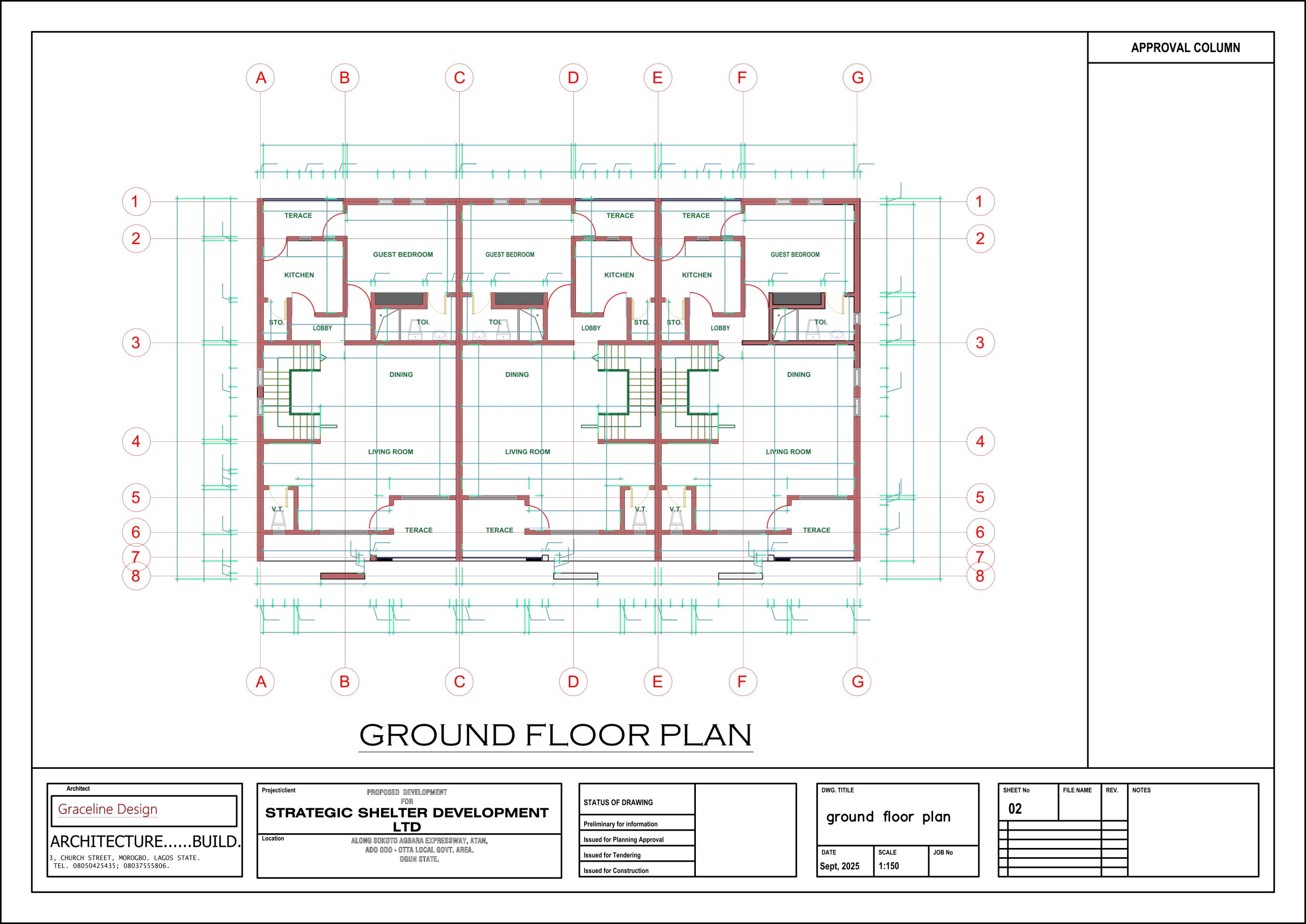 Terrace Royal Ground Flour Plan 3D