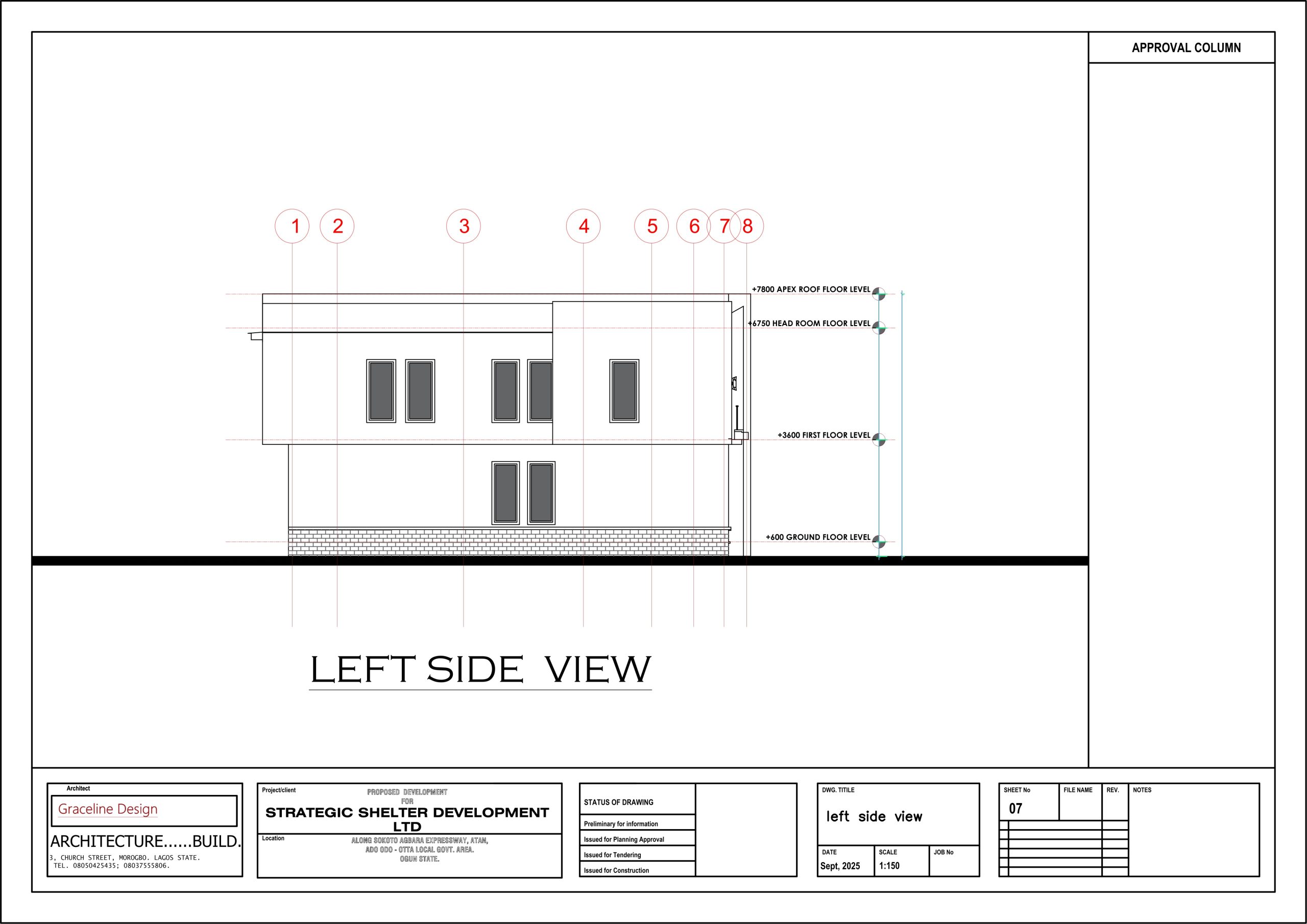 Terrace Royal Left Side View 3D